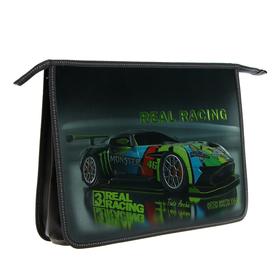 

Папка д/труда А4 молния сверху лам.карт К 81ТРК45 метал объем мал Real Racing