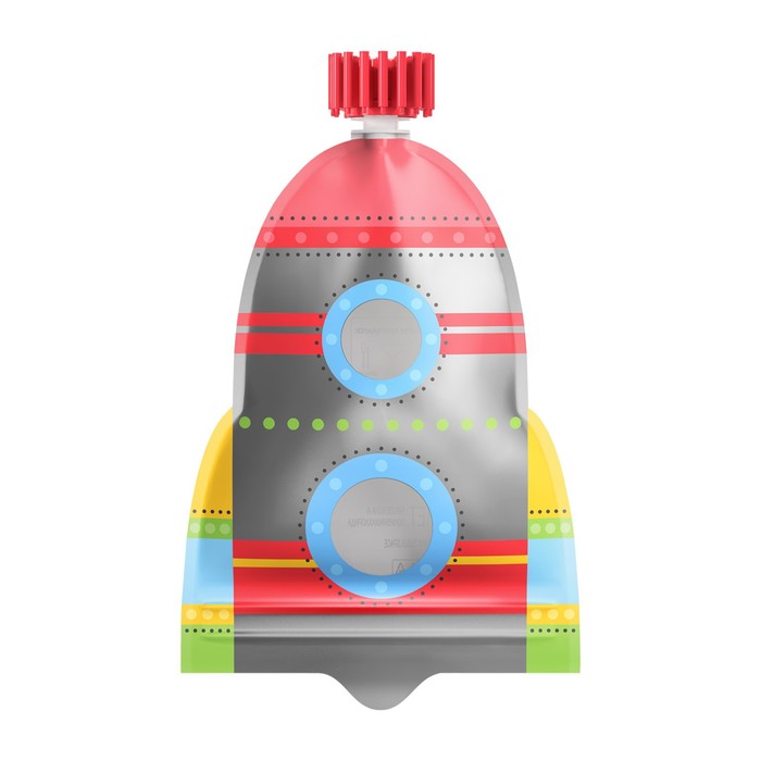Мягкий контейнер для детского питания TUBIK Пауч Ракета: Изделие для прикорма TUBIK,180мл.