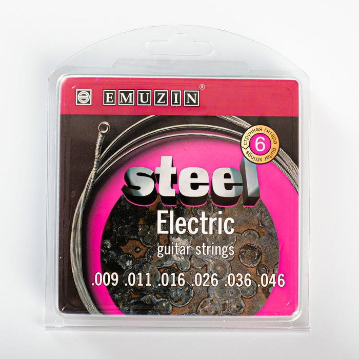 

Струны "STEEL ELECTRIC" c обм. из ферромагнитного сплава с ник.покр. /.009 - .046/