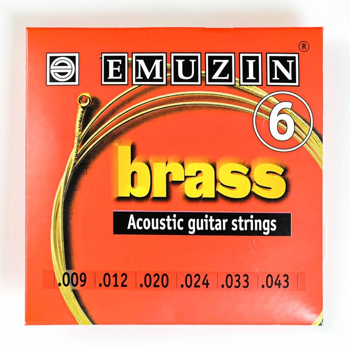Струны для акустической гитары BRASS с обмоткой из латуни /.009 - .043/