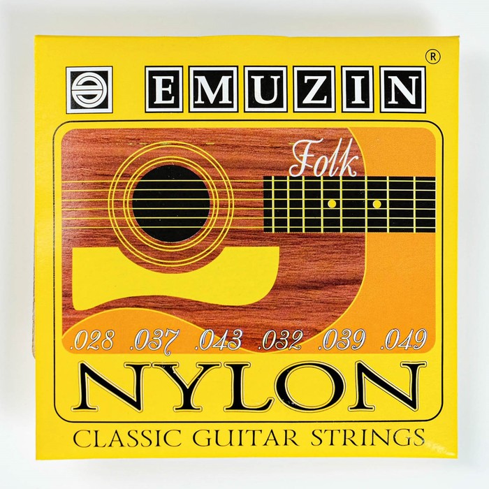 фото Струны для классической гитары "nylon" с обмоткой из латуни /.028w - .049w/