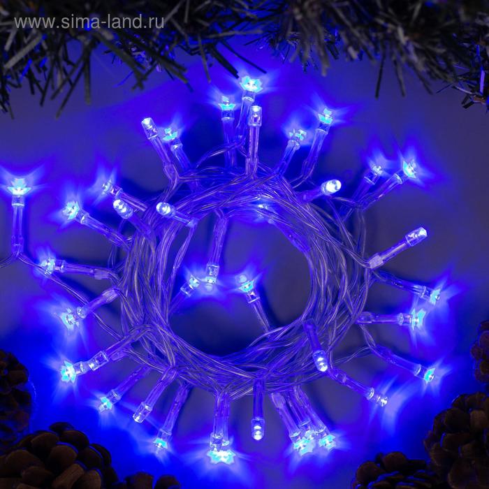 

Гирлянда «Нить» 2 м, IP20, прозрачная нить, 20 LED, свечение синее, 2 режима, AAх3