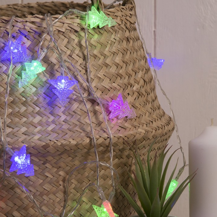 НИТЬ, 3 м, USB, с насад. "Елки", Н.С. LED-20-5V, МУЛЬТИ