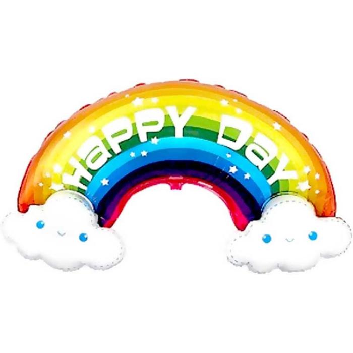 

Шар фольгированный 39" «Радуга в облаках», Happy Day, фигура