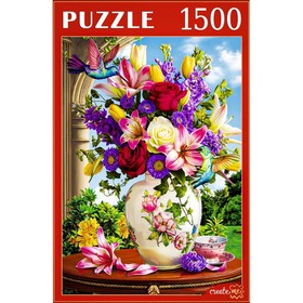 Пазлы «Цветы и колибри», 1500 элементов Ош
