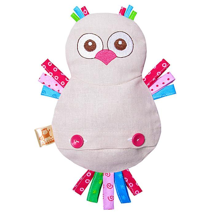 Развивающая игрушка с вишнёвыми косточками "Сова. Доктор мякиш"
