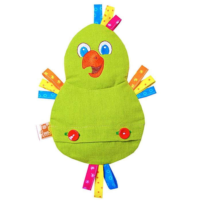 Развивающая игрушка с вишнёвыми косточками "Попугай. Доктор мякиш"