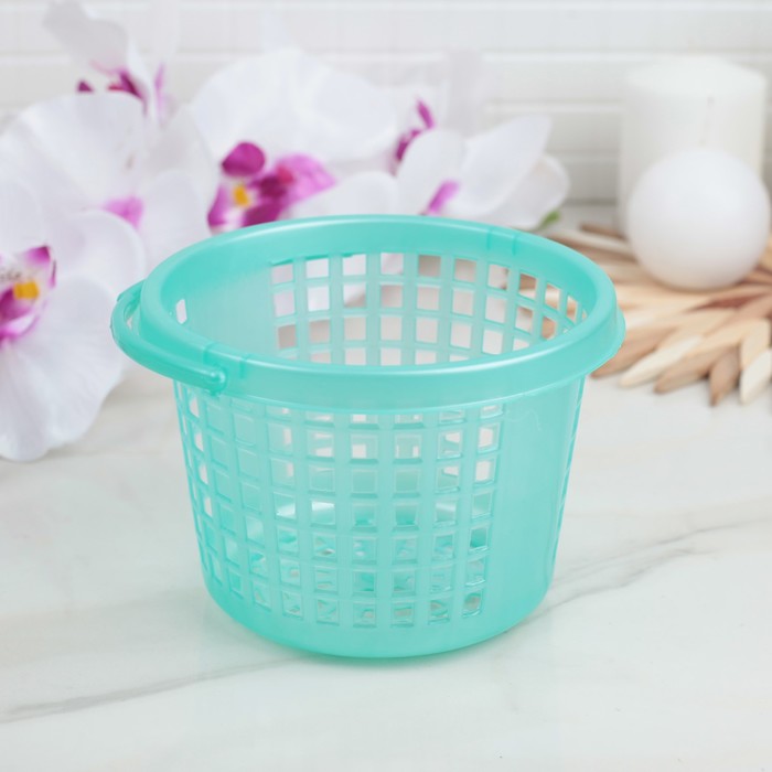 Корзина для хранения с ручкой "Классик", цвет МИКС