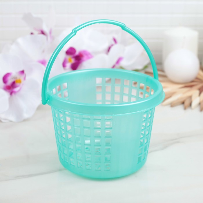 Корзина для хранения с ручкой "Классик", цвет МИКС