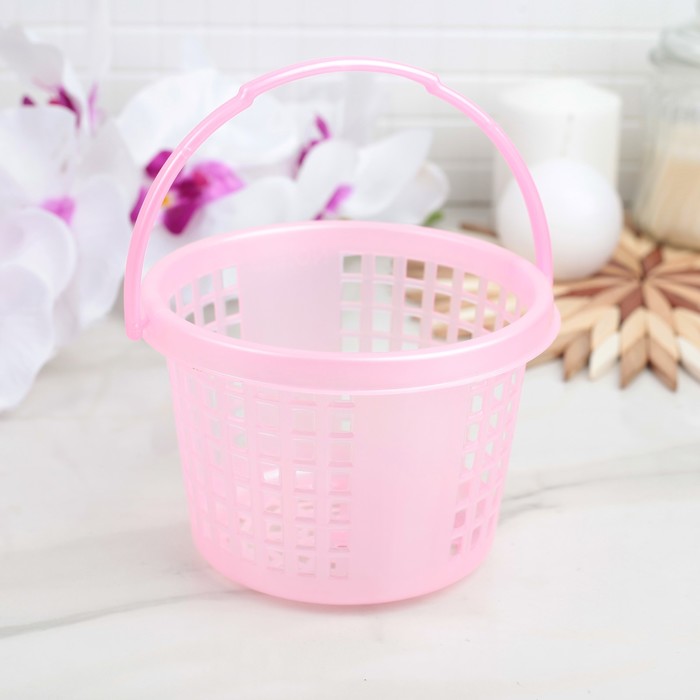 Корзина для хранения с ручкой "Классик", цвет МИКС