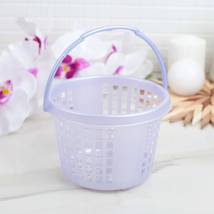 Корзина для хранения с ручкой "Классик", цвет МИКС