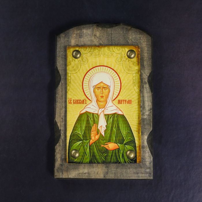 Икона над дверью под старину "Святая Матрона Московская"