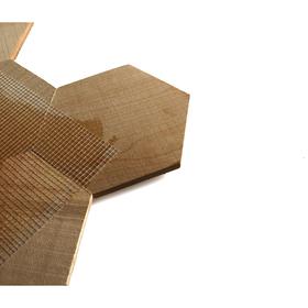 Стеновая панель «Гексагон угол», 3D мозаика, плитка 320 × 320 × 12 мм, массив дуба от Сима-ленд