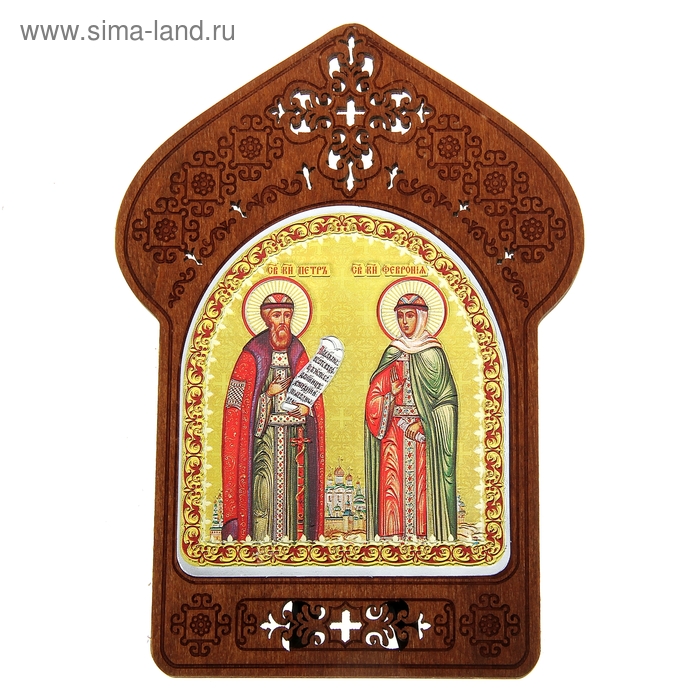 

Ажурная икона на подставке "Святые Петр и Феврония"