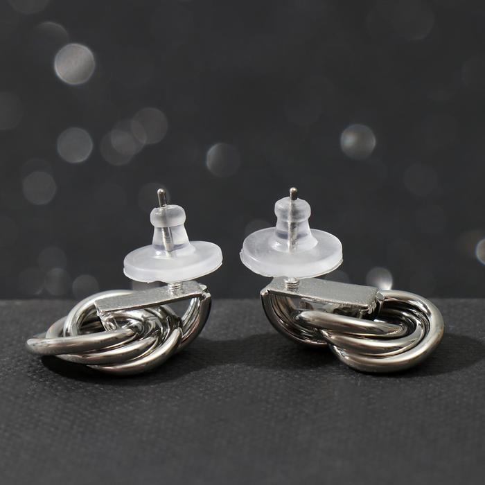 

Серьги металл "Узелок" надежда, цвет серебро