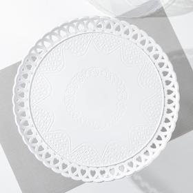 

Блюдо для торта и пирожных на ножке с крышкой, 31×26 см, цвет белый