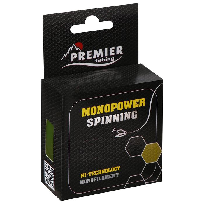 фото Леска preмier fishing monopower spinning, диаметр 0.16 мм, тест 2.8 кг, 100 м, флуоресцентная желтая premier fishing