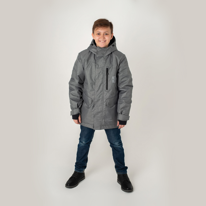 Куртка для мальчиков «Байкал», рост 158 см, цвет серый