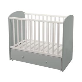 

Кроватка детская Polini kids Sky 745, с ящиком, цвет серый