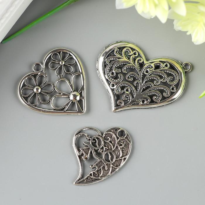 Декор металлический "Ажурная любовь" набор из 3 шт.
