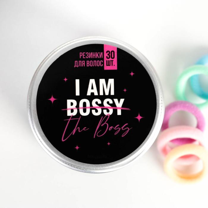 фото Набор резинок для волос «i am the boss», 30 шт., микс art beauty