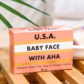Мыло туалетное Herbal Soap Baby Face С AHA-кислотами для обновления кожи, 50 г Ош