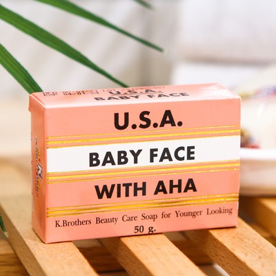 Мыло туалетное Herbal Soap Baby Face С AHA-кислотами для обновления кожи, 50 г