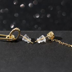 

Серьги со стразами "Максимум" замок, цвет белый в золоте