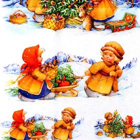

Карта для декупажа 35x70см "Новогодняя ёлочка"