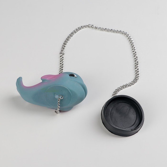 Пробка для ванны с игрушкой "Кит" d = 4,8 см, цепочка 40 см