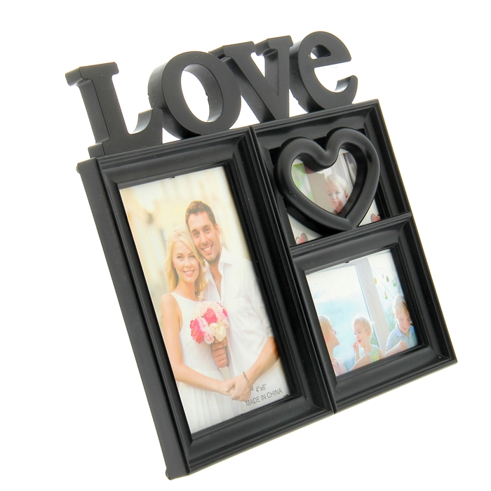 Фоторамка Love на 3 фото 10х8 см, 10.5х6.5 см, 10х15 см