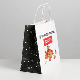 

Пакет подарочный «До Нового года осталось», 22 × 22 × 11 см