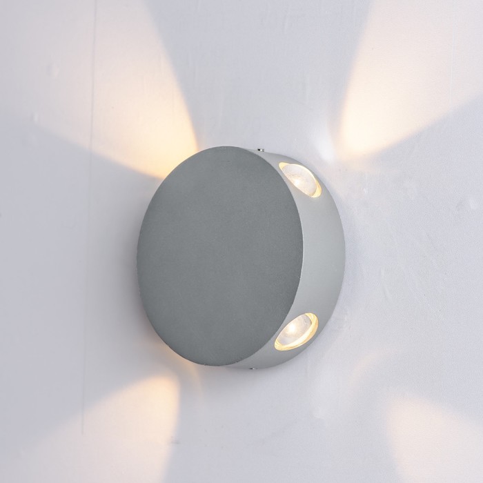 фото Бра tamburello, 4вт led, 3000к, 340лм, цвет серый arte lamp