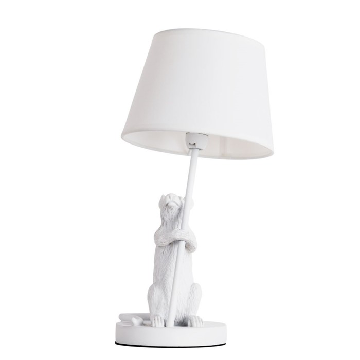Настольная лампа GUSTAV, 1x40Вт E14, цвет белый настольная лампа fabbio 1x40вт e14 цвет никель