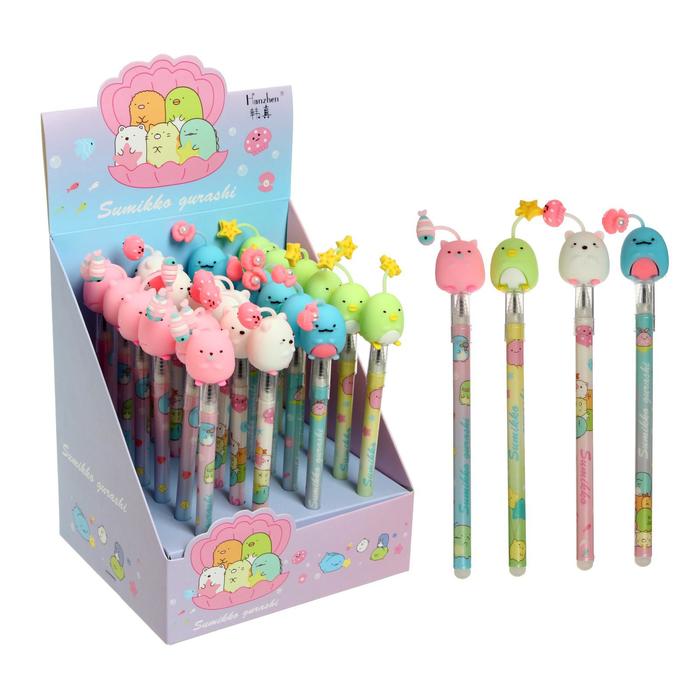 

Ручка гелевая-прикол со стираемыми чернилами, стержень черный, корпус МИКС "Зверьки" (штрихкод на штуке)