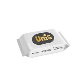 Влажные салфетки UNIS White антибактериальные, с клапаном, 48 шт.