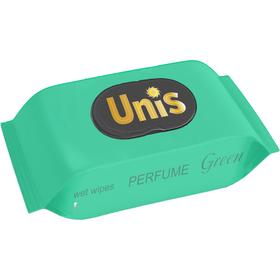 Влажные салфетки UNIS Green антибактериальные, с клапаном, 84 шт.