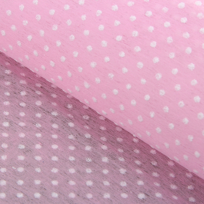 Флизелин "Горошек", розовый, 60 х 60 см