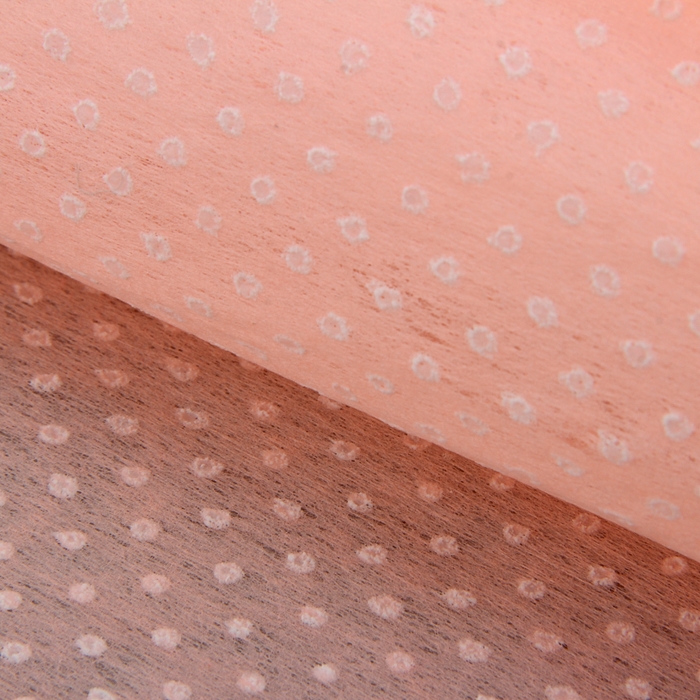 Флизелин "Горошек", бежевый, 60 х 60 см