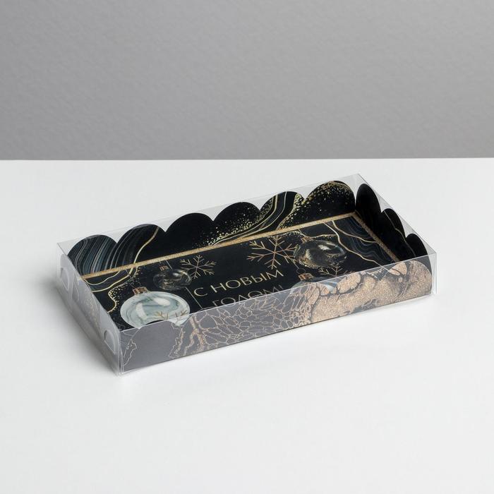 

Коробка для кондитерских изделий с PVC крышкой «Снежинка», 10.5 × 21 × 3 см