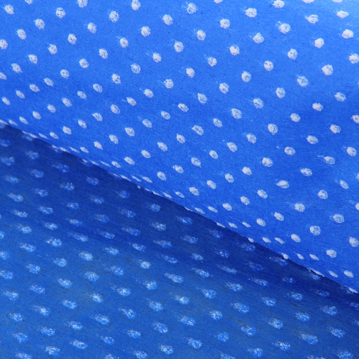 Флизелин "Горошек", синий, 60 х 60 см