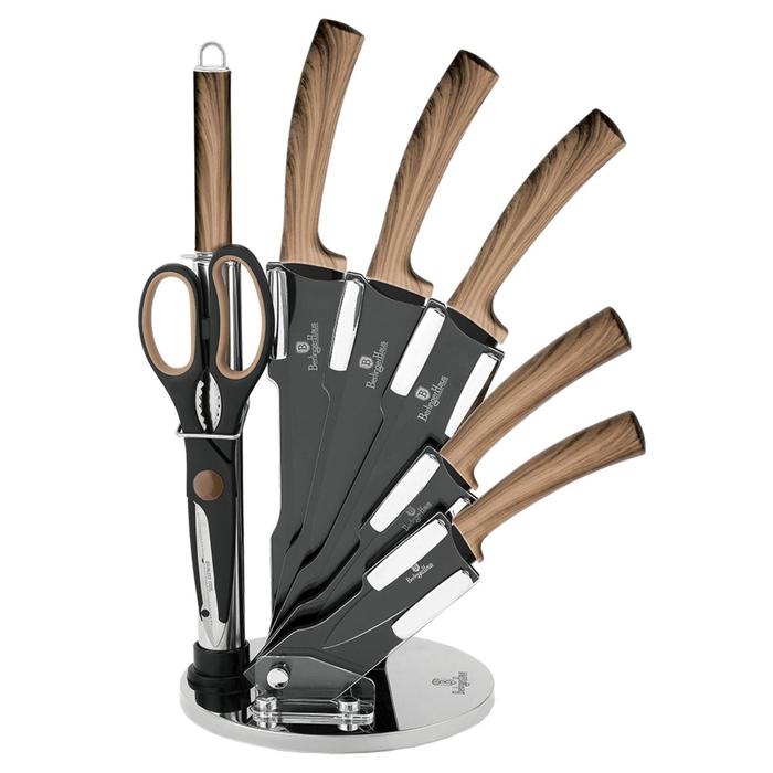 Набор ножей на подставке Forest Light Brown, 8 предметов