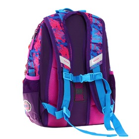

Рюкзак школьный, эргономичная спинка, 420 39 х 29 х 17 см, с брелоком, чёрный/сиреневый/голубой
