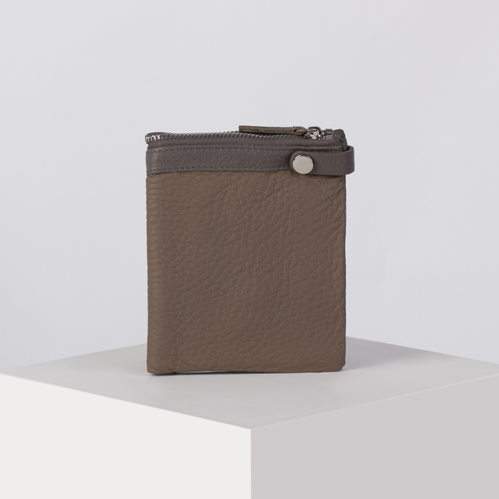 Кошелёк молодёжный, 2 отдела, отдел для кредиток, цвет хаки