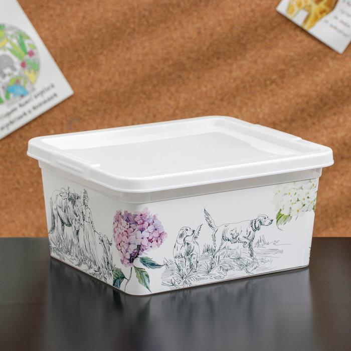 

Коробка с крышкой Toile de Jouy, 1,9 л, цвет белый