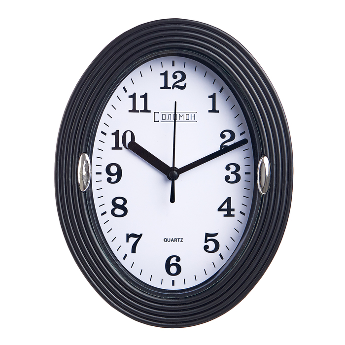 Часы настенные, серия: Классика, "Бенедатта", 19 х 22 см черные,