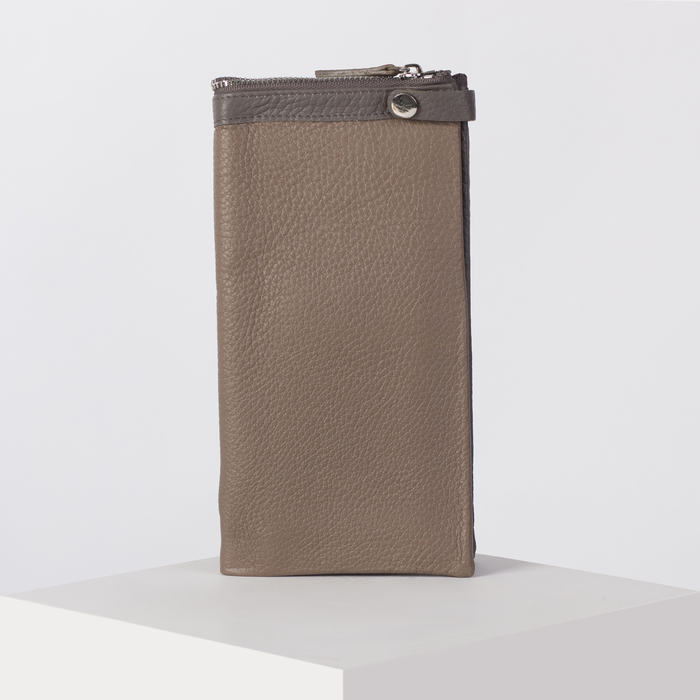 Кошелёк молодёжный, 4 отдела, отдел для кредиток, цвет хаки