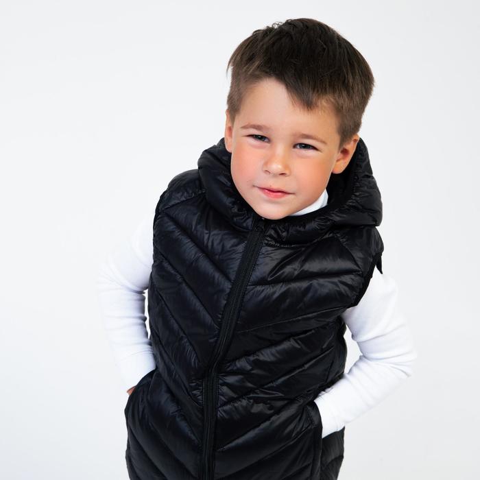 фото Жилет для мальчика, цвет чёрный, рост 110 см v-baby