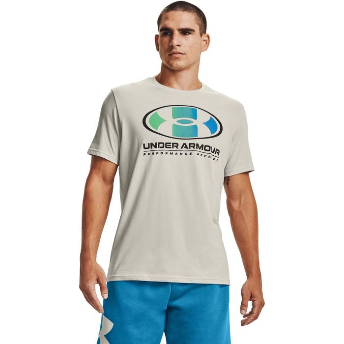фото Футболка мужская, under armour multi color lockertag ss tee, размер 50-52 (1361676-110)