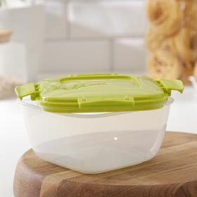 

Контейнер для продуктов Barberry, 1,2 л, квадратный, цвет зелёный